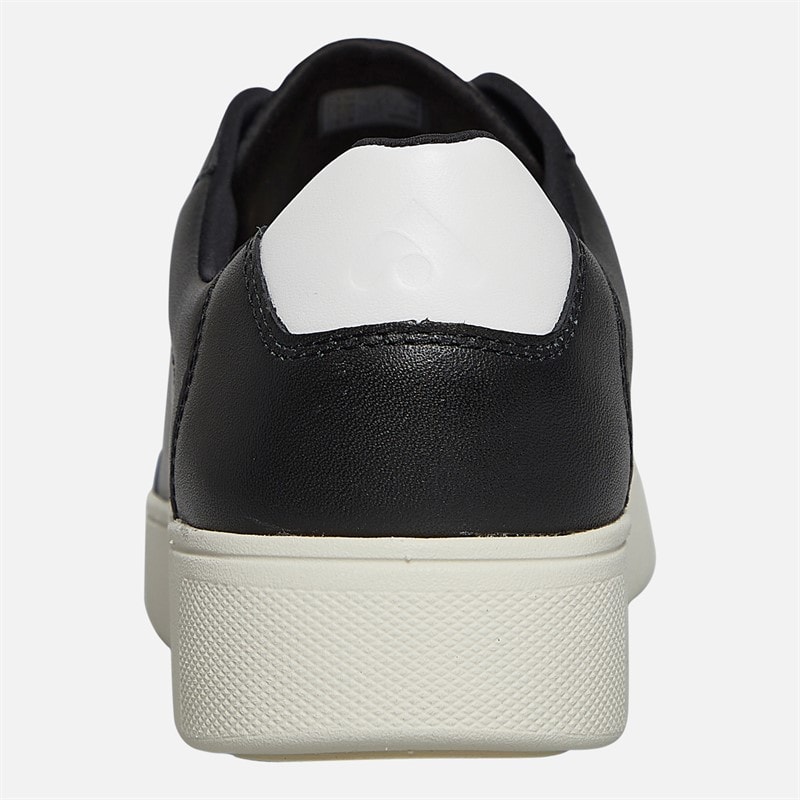 FitFlop Womens Rally Leather Panel Trainers Black - Image 3
