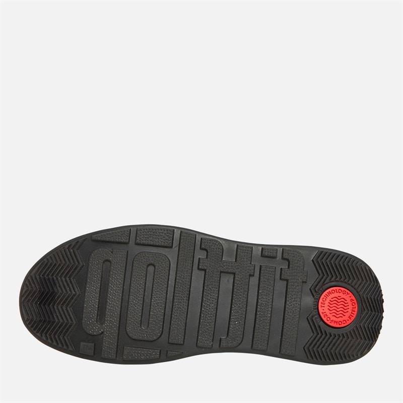 FitFlop Womens F-Mode Suede Flatform Zip Ankle Boots All Black - Image 2