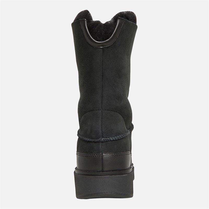 FitFlop Womens Gen-FF Short Double-Faced Shearling Boots All Black - Image 3