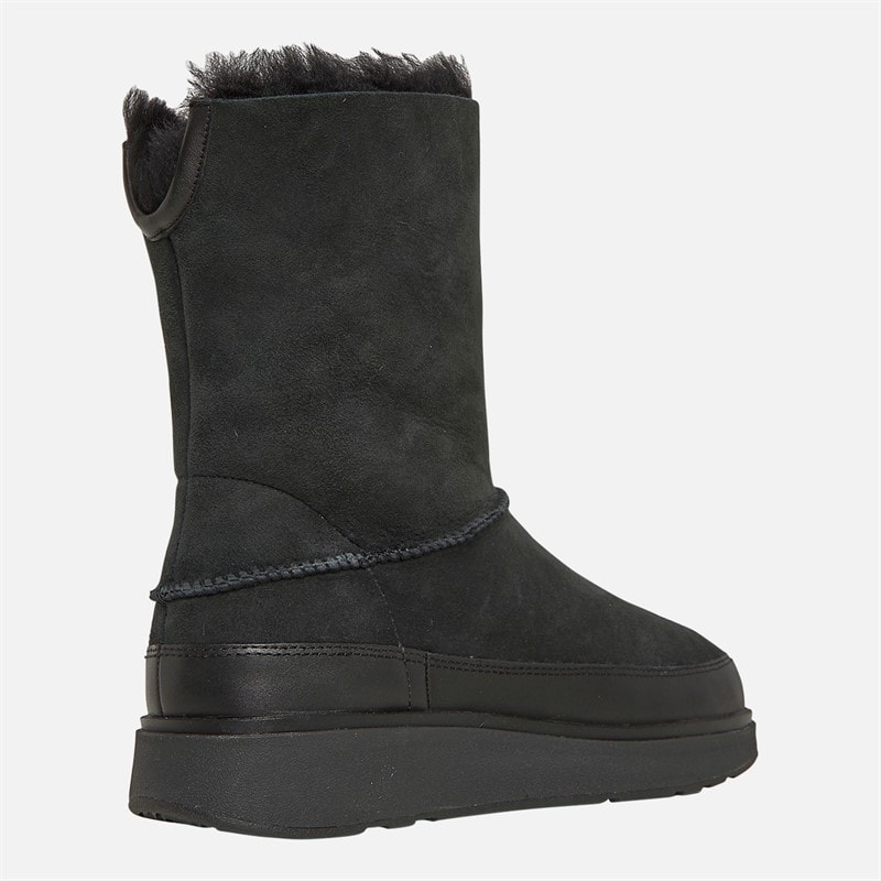 FitFlop Womens Gen-FF Short Double-Faced Shearling Boots All Black - Image 4