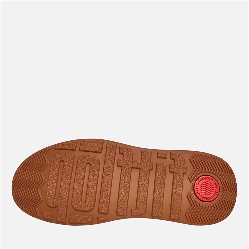 FitFlop Womens F-Mode Suede Flatform Zip Ankle Boots Light Tan - Image 2