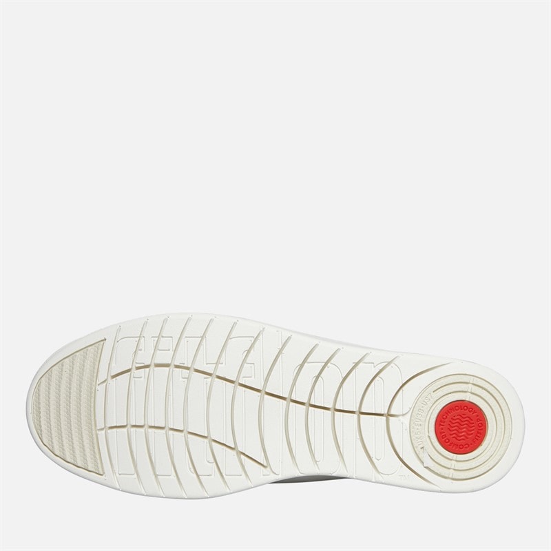 FitFlop Womens Rally Crystal Back Tab Trainers Urban White/Black - Image 2