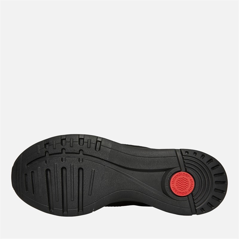 FitFlop Mens Vitamin FFX Mens Knit Sports Trainers Black/Pewter - Image 2