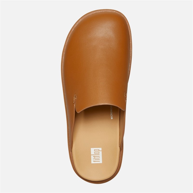 FitFlop Womens Gen-FF Leather Mules Light Tan - Image 4