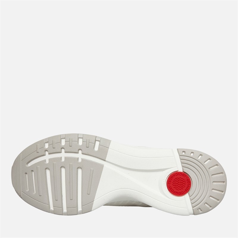 FitFlop Mens Vitamin FFX Mens Knit Sports Trainers Urban White/Tiptoe Grey - Image 2