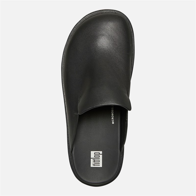 FitFlop Womens Gen-FF Leather Mules All Black - Image 4