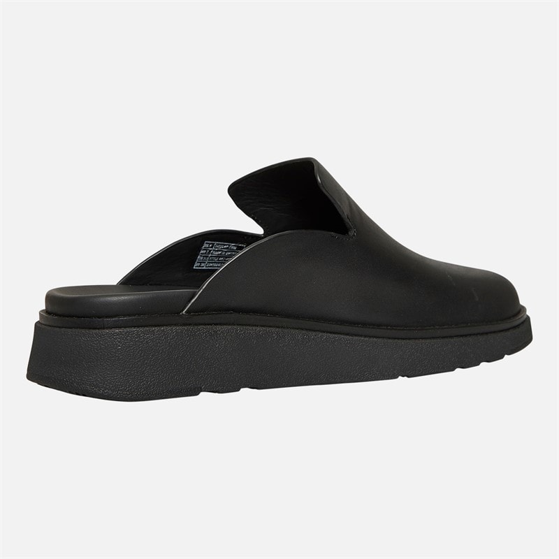 FitFlop Womens Gen-FF Leather Mules All Black - Image 5