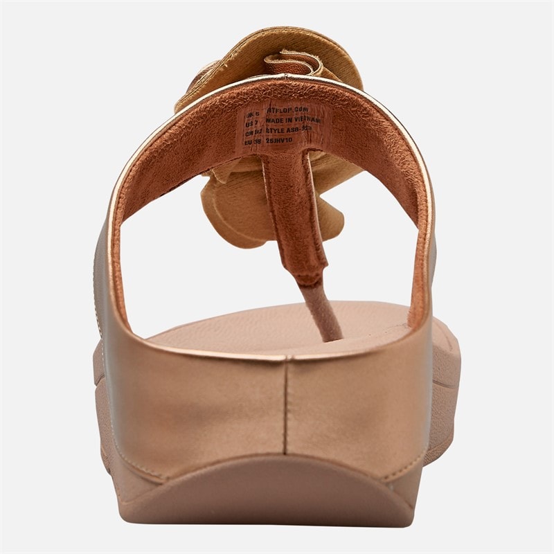 FitFlop Womens Florrie Toe Post Sandals Rose Gold - Image 3