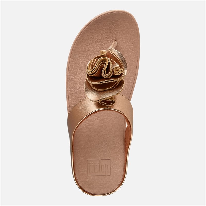 FitFlop Womens Florrie Toe Post Sandals Rose Gold - Image 4