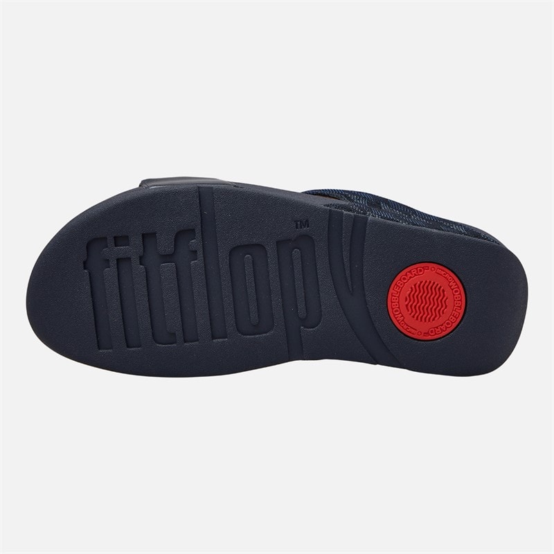 FitFlop Womens Lulu Glitz Sliders Midnight Navy - Image 2