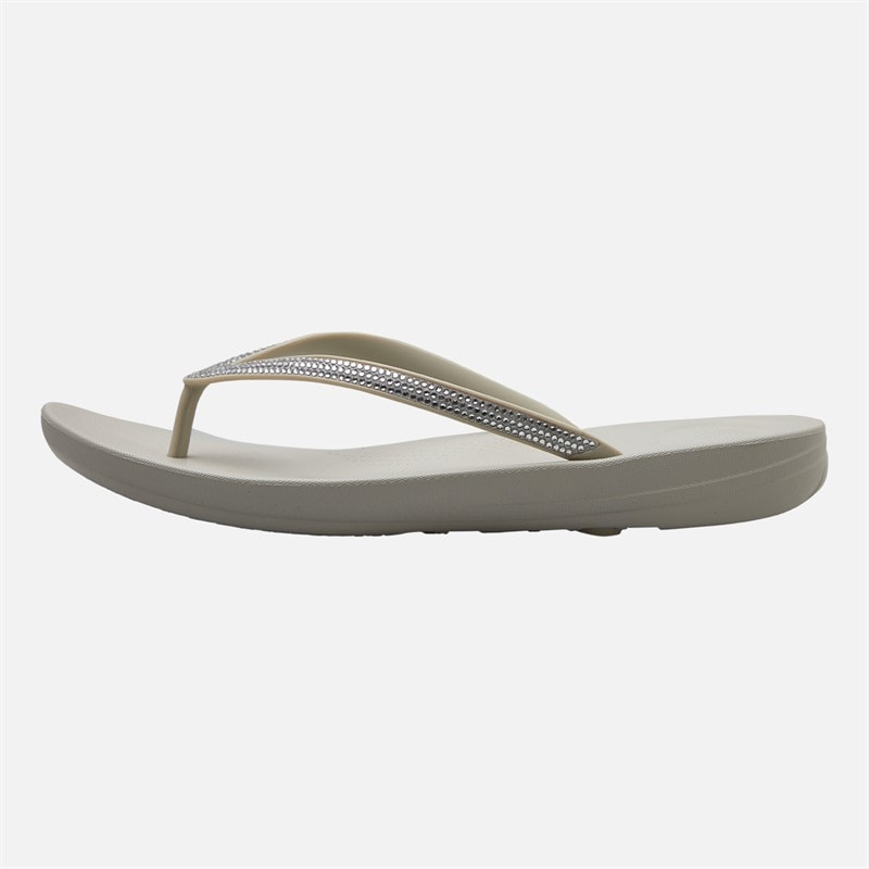 FitFlop Womens Sparkle Classic Iqushion Flip Flops Quiet Grey - Image 1