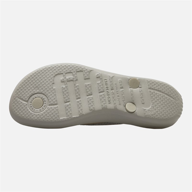 FitFlop Womens Sparkle Classic Iqushion Flip Flops Quiet Grey - Image 2