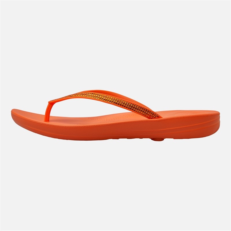 FitFlop Womens Sparkle Classic Iqushion Flip Flops Orange Tiger - Image 2