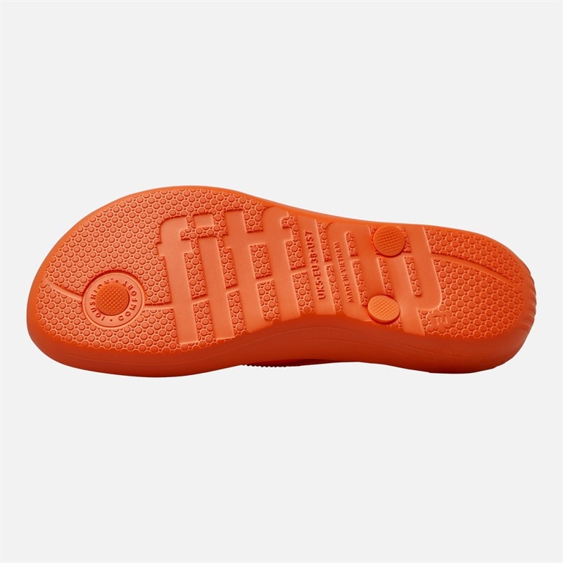 FitFlop Womens Sparkle Classic Iqushion Flip Flops Orange Tiger - Image 3
