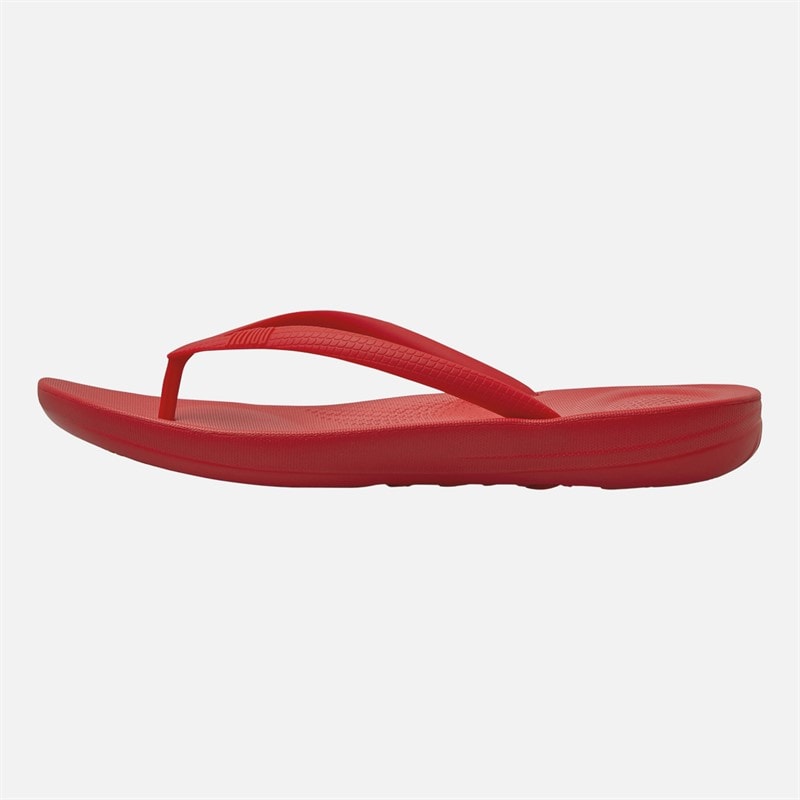 FitFlop Womens Iqushion Flip Flops High Risk Red - Image 2