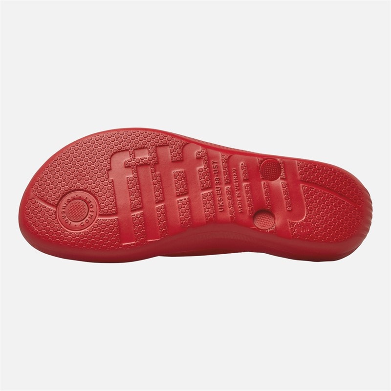FitFlop Womens Iqushion Flip Flops High Risk Red - Image 3