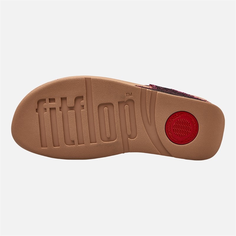 FitFlop Womens Lulu Glitterball Toe Post Sandals Metallic Wild Raspberry - Image 2