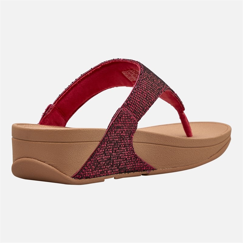 FitFlop Womens Lulu Glitterball Toe Post Sandals Metallic Wild Raspberry - Image 5
