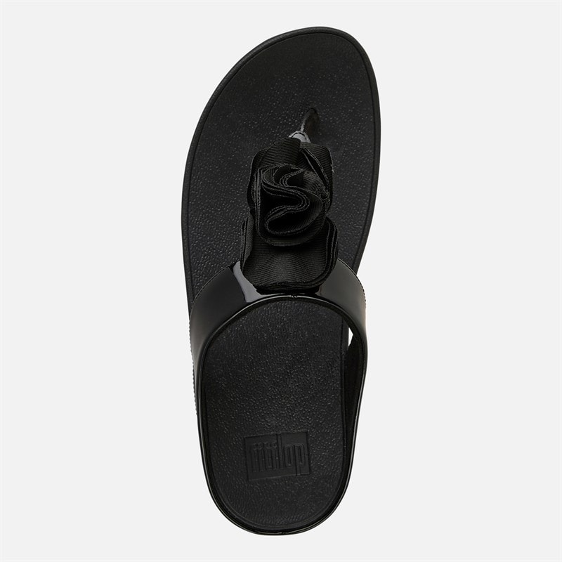 FitFlop Womens Florrie Toe Post Sandals Black - Image 4