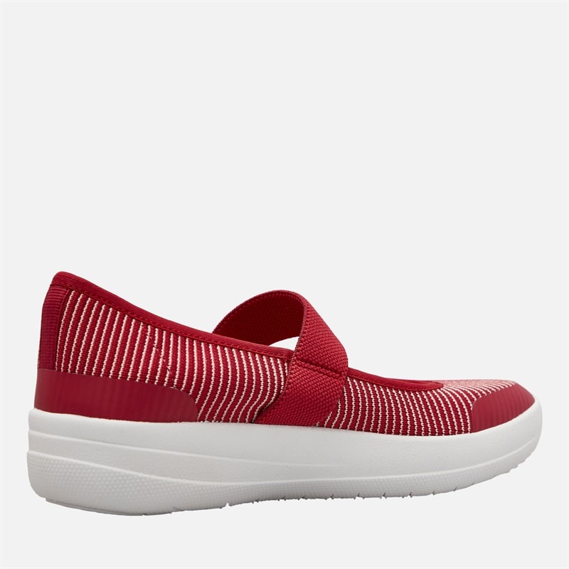 FitFlop Womens Uberknit Mary Jane Shoes Royal Red Mix - Image 5