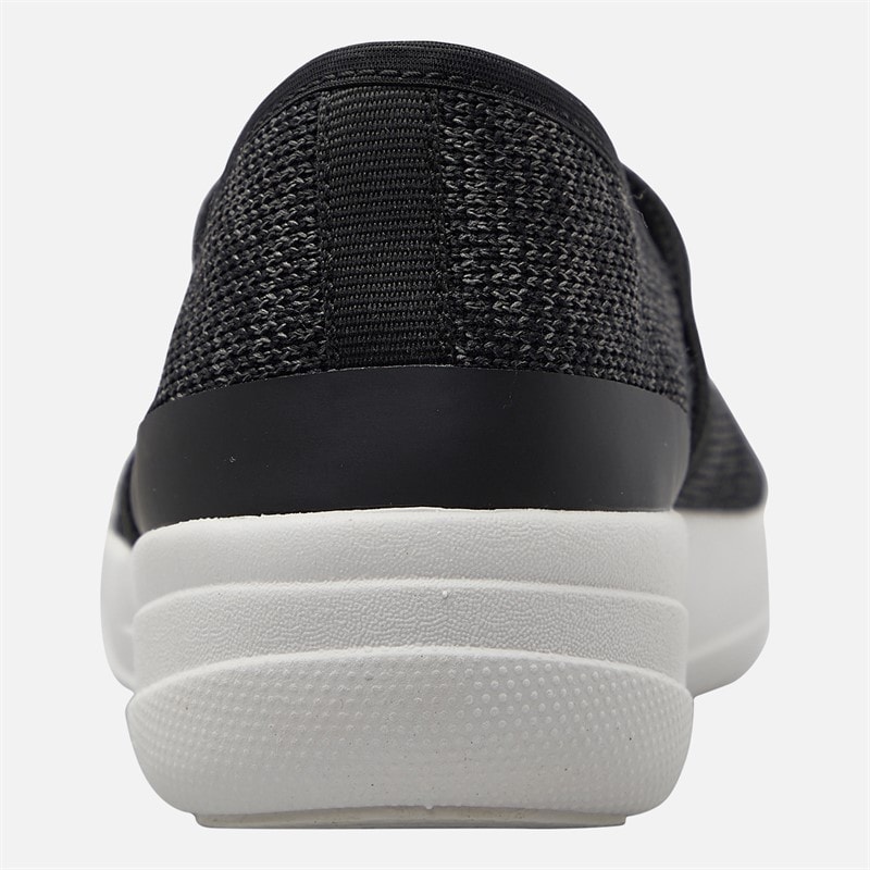 FitFlop Womens Uberknit Mary Jane Shoes Black/Soft Grey - Image 3