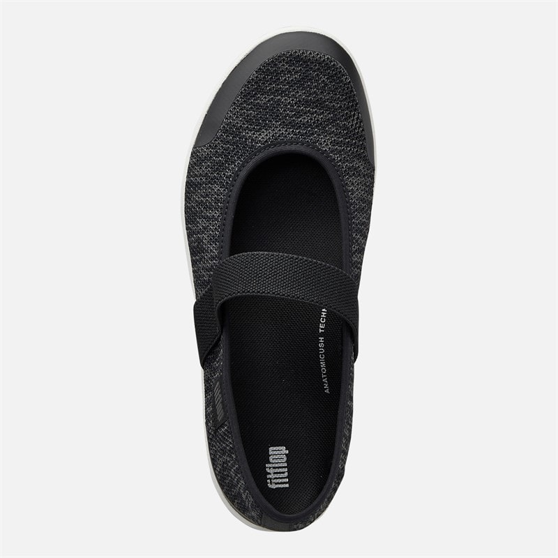 FitFlop Womens Uberknit Mary Jane Shoes Black/Soft Grey - Image 4