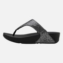 FitFlop Womens Lulu Glitterball Toe Post Sandals Silver
