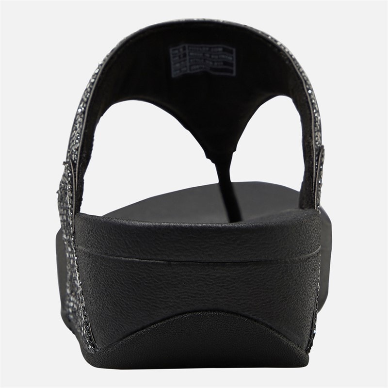 FitFlop Womens Lulu Glitterball Toe Post Sandals Silver - Image 3