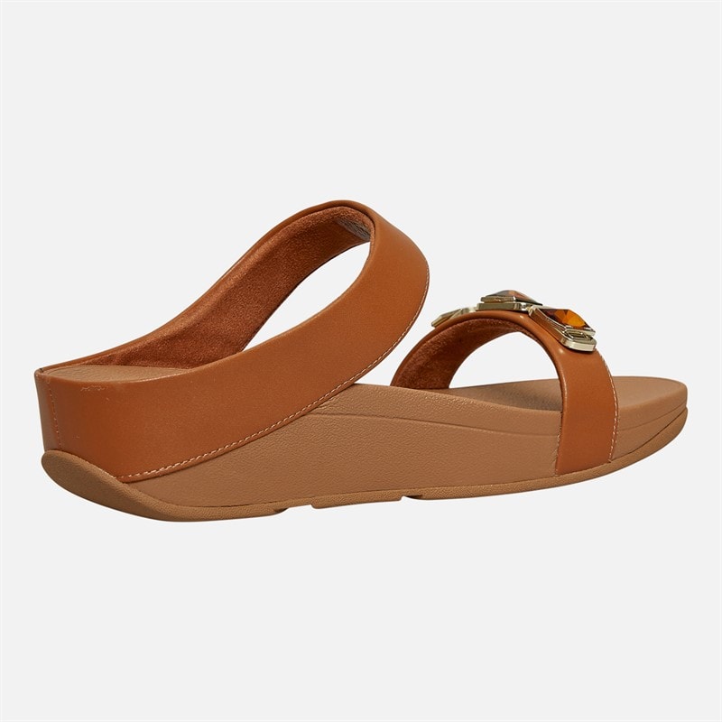 FitFlop Womens Fino Crystal Sliders Light Tan - Image 5