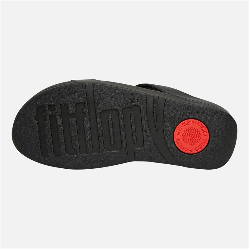FitFlop Womens Fino Crystal Sliders All Black - Image 2
