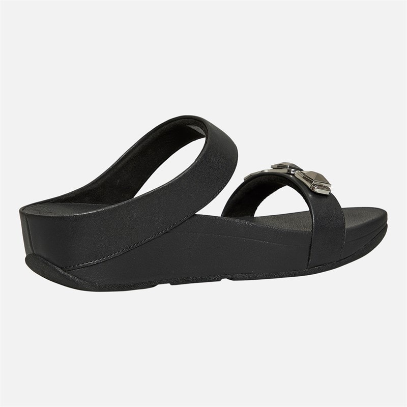 FitFlop Womens Fino Crystal Sliders All Black - Image 5