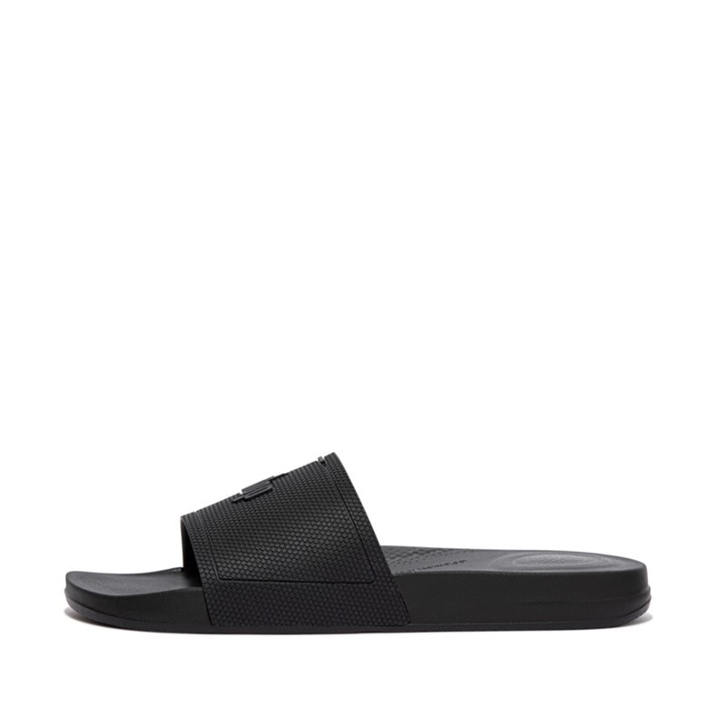 FitFlop Mens Iqushion Sliders All Black - Image 1