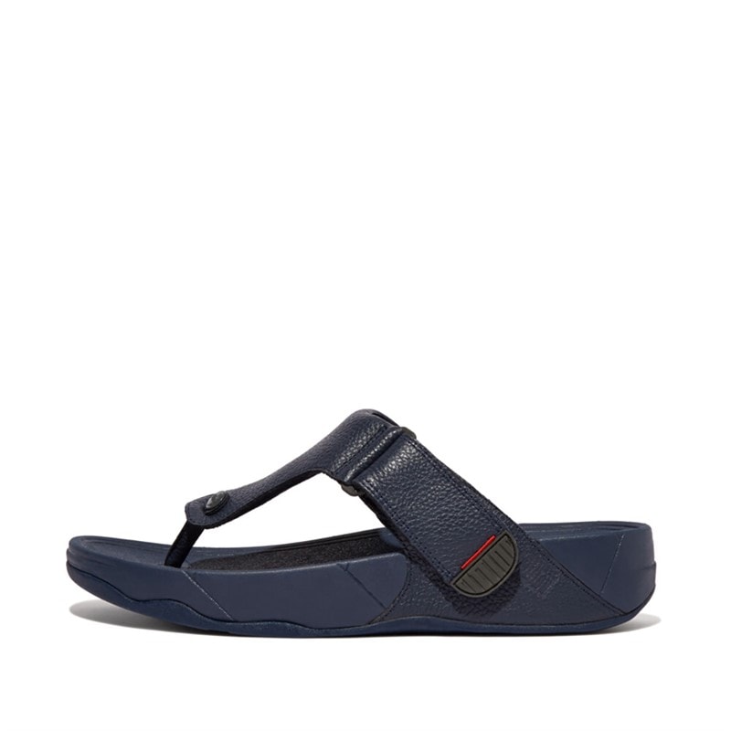FitFlop Mens Trakk II Toe Post Sandals Navy - Image 1