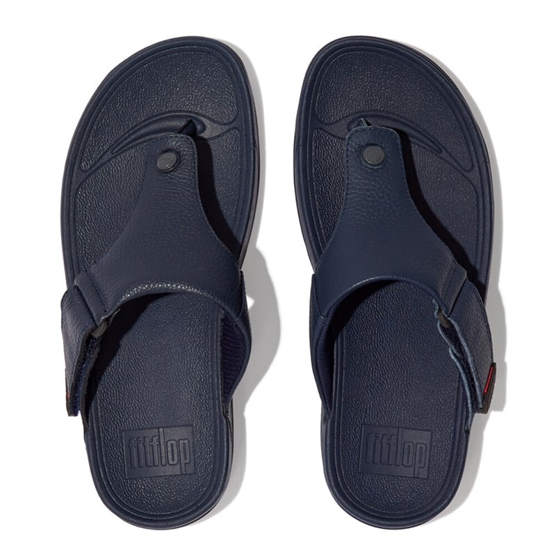 FitFlop Mens Trakk II Toe Post Sandals Navy - Image 4