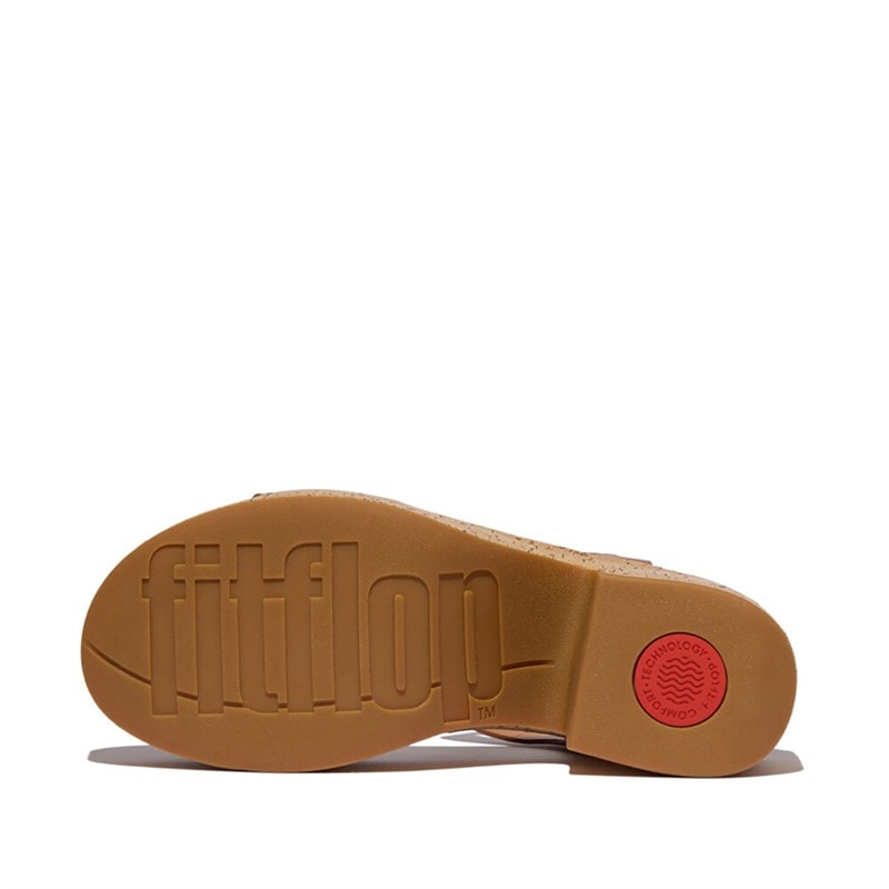 FitFlop Womens Platform Heeled Ankle Strap Sandals Deep Tan - Image 2