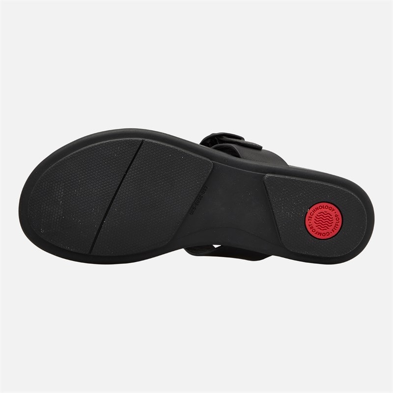 FitFlop Womens Gracie Toe Post Sandals All Black - Image 2