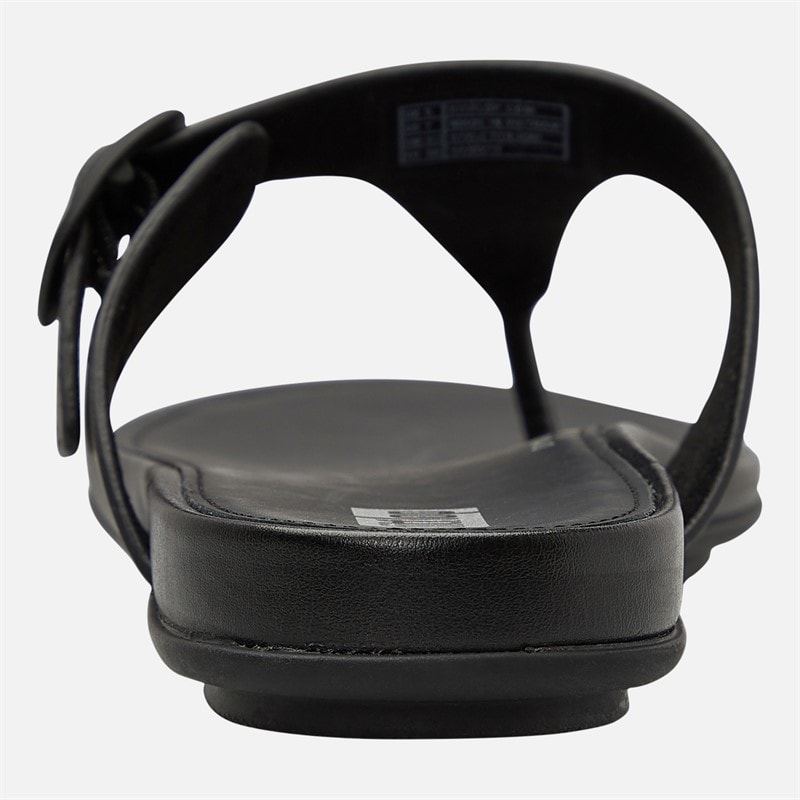 FitFlop Womens Gracie Toe Post Sandals All Black - Image 3