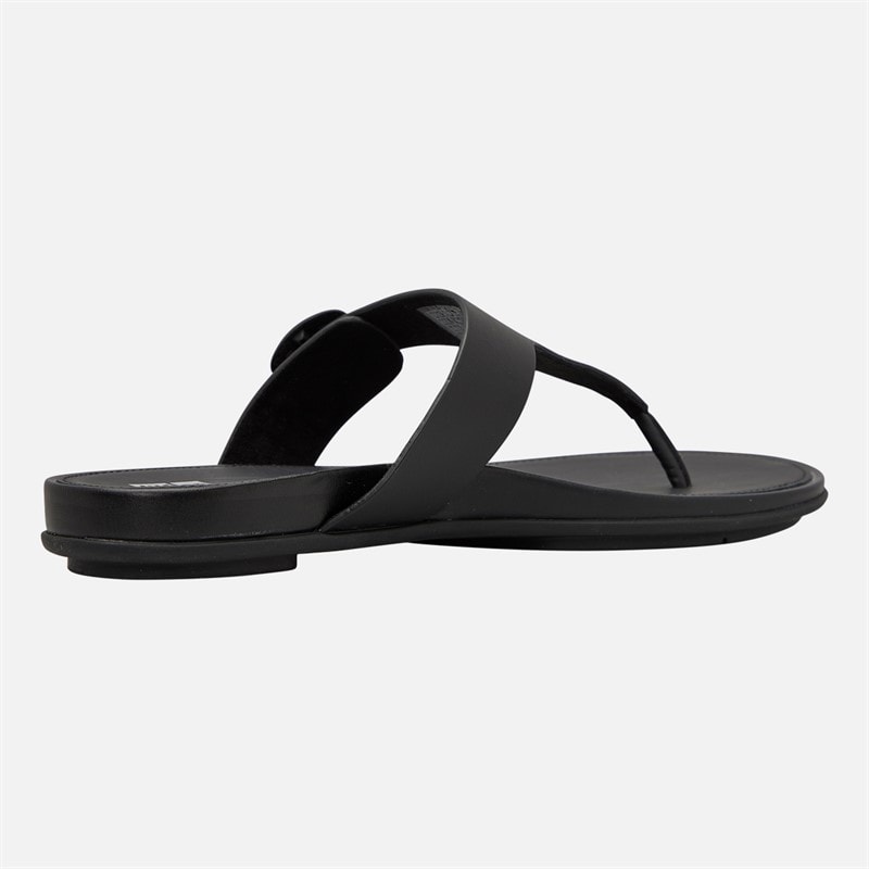 FitFlop Womens Gracie Toe Post Sandals All Black - Image 5