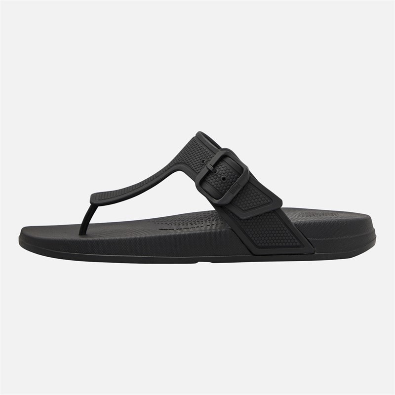 FitFlop Womens Iqushion Adjustable Buckle Sandals All Black - Image 1
