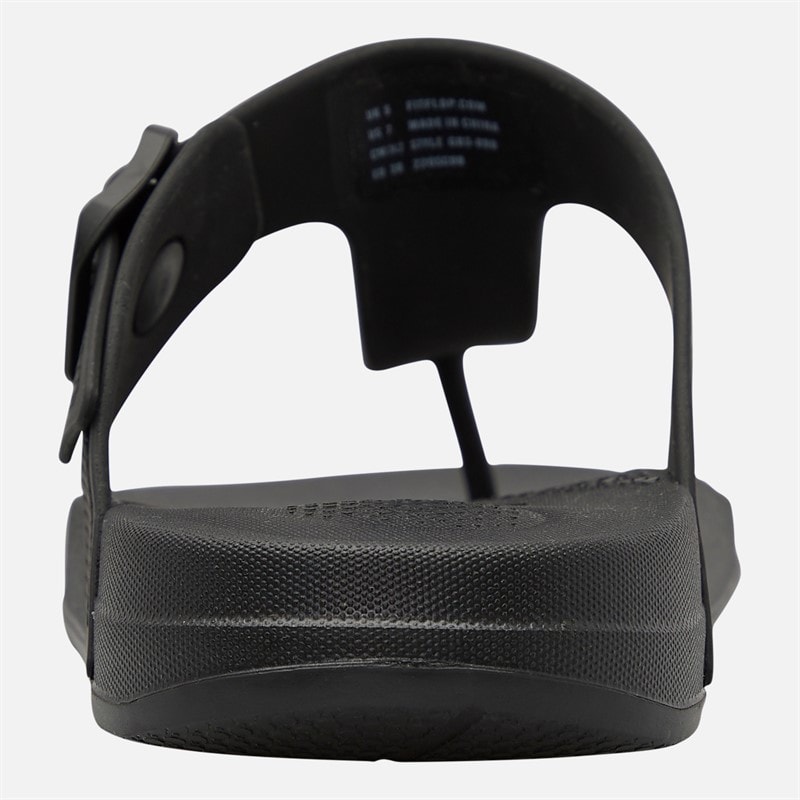 FitFlop Womens Iqushion Adjustable Buckle Sandals All Black - Image 3