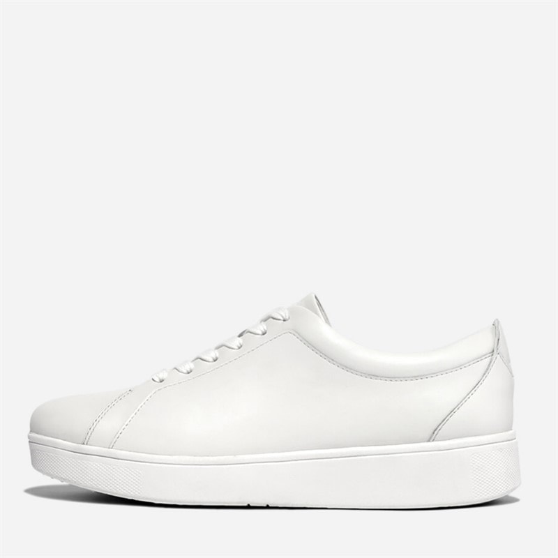 FitFlop Womens Rally Leather Trainers Urban White - Image 5