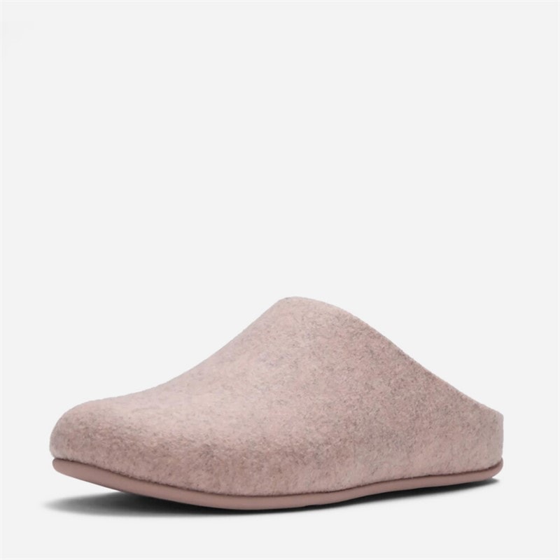 FitFlop Womens Flowease Felt Slippers Mahogany Rose - Image 2