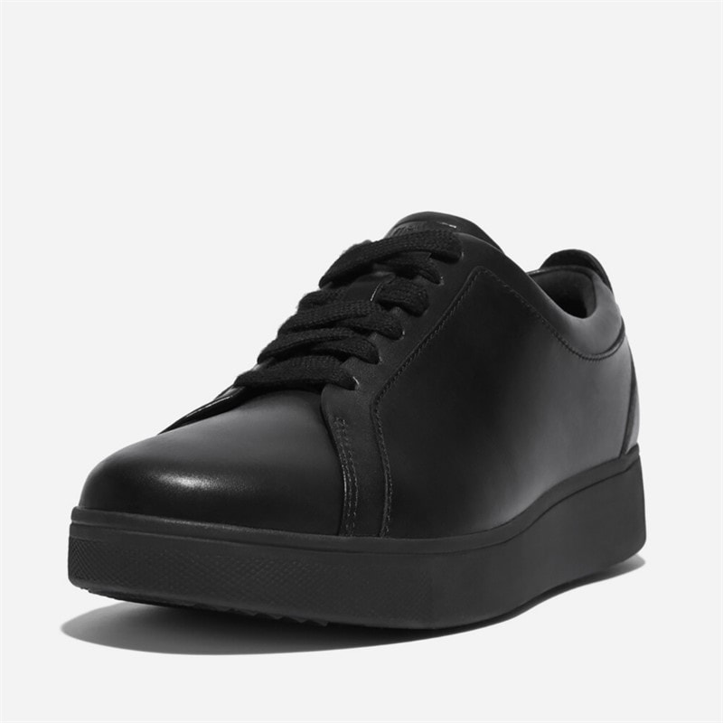 FitFlop Womens Rally Leather Trainers All Black