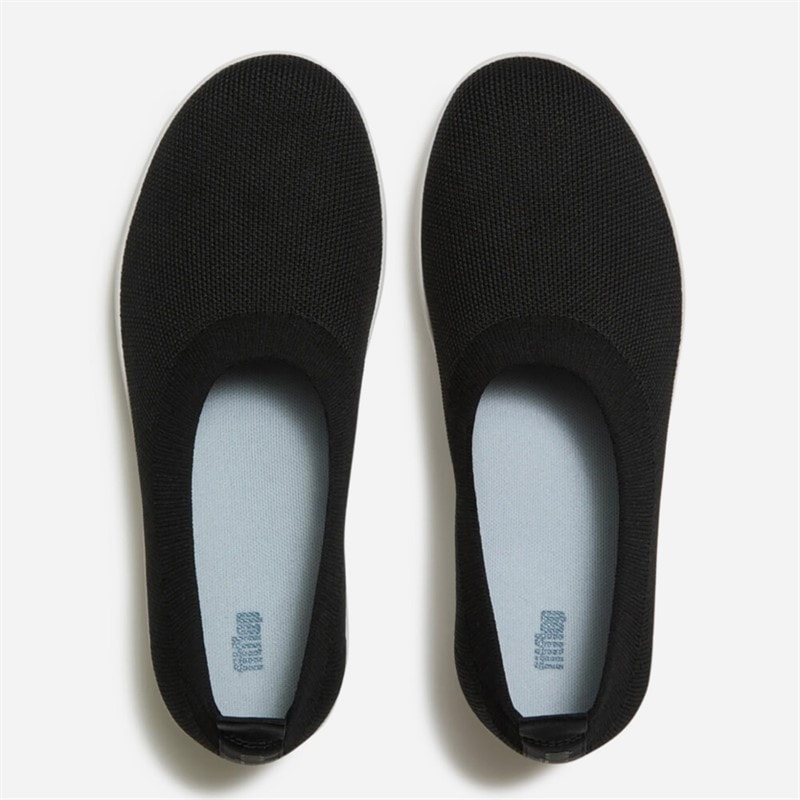 FitFlop Womens Flowform Ballerina Shoes Black - Image 3