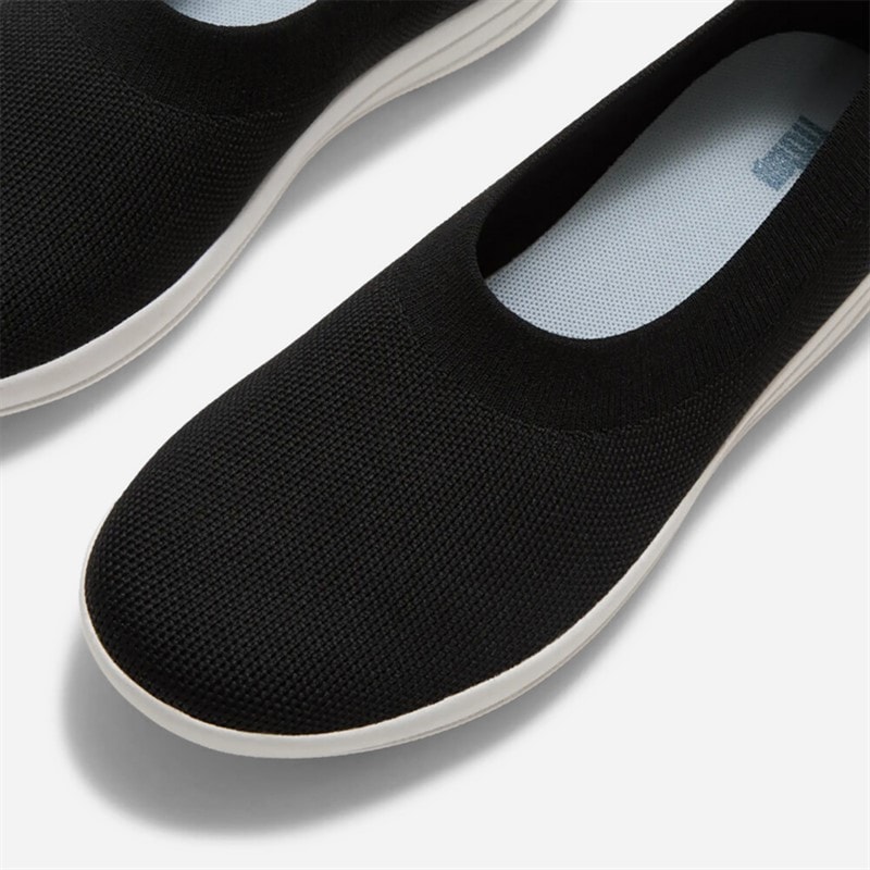 FitFlop Womens Flowform Ballerina Shoes Black - Image 4