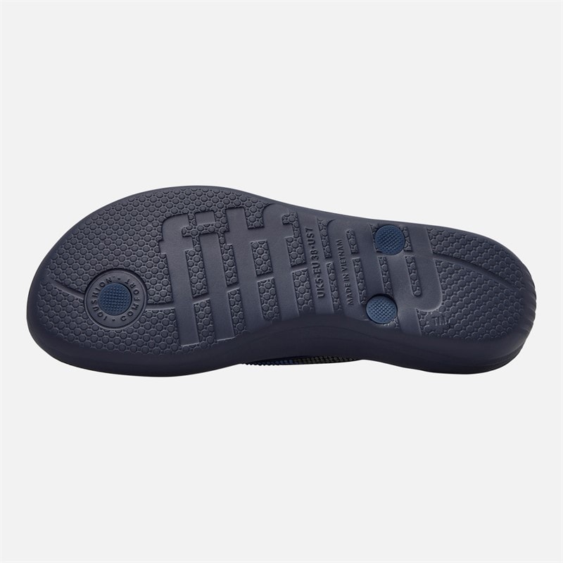 FitFlop Womens Iqushion Ombre Sparkle Flip Flops Midnight Navy - Image 2
