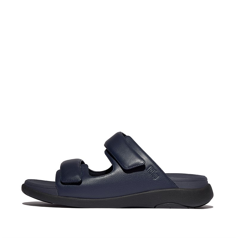 FitFlop Mens F-Mode Go Adjustable Twin Bar Sliders Midnight Navy - Image 1