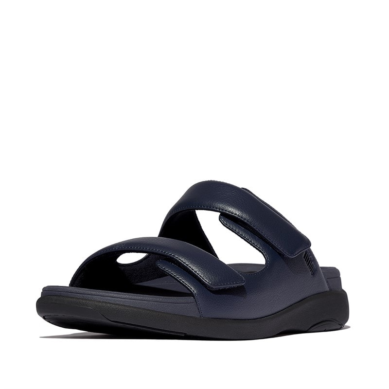 FitFlop Mens F-Mode Go Adjustable Twin Bar Sliders Midnight Navy - Image 2