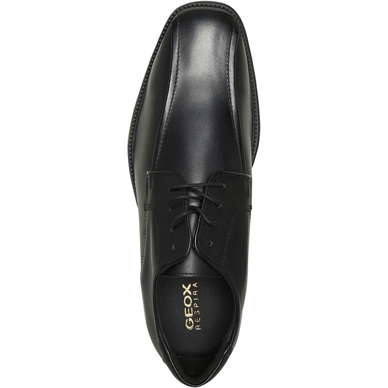 GEOX Mens Brandolf Tram Lace Formal Shoes Black - Image 4