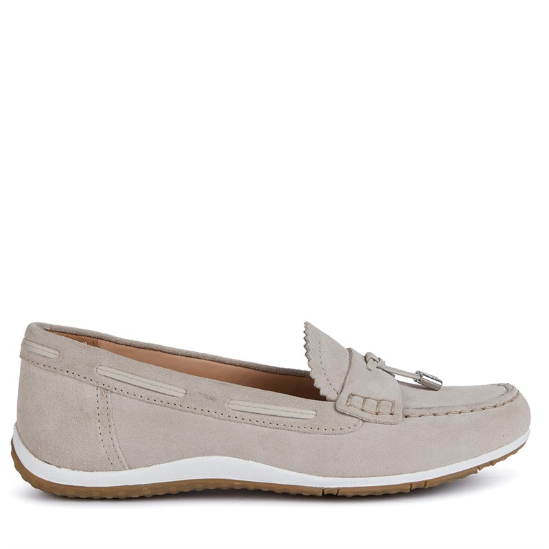 GEOX Womens Vega Moc Tassle Loafers Light Taupe - Image 1